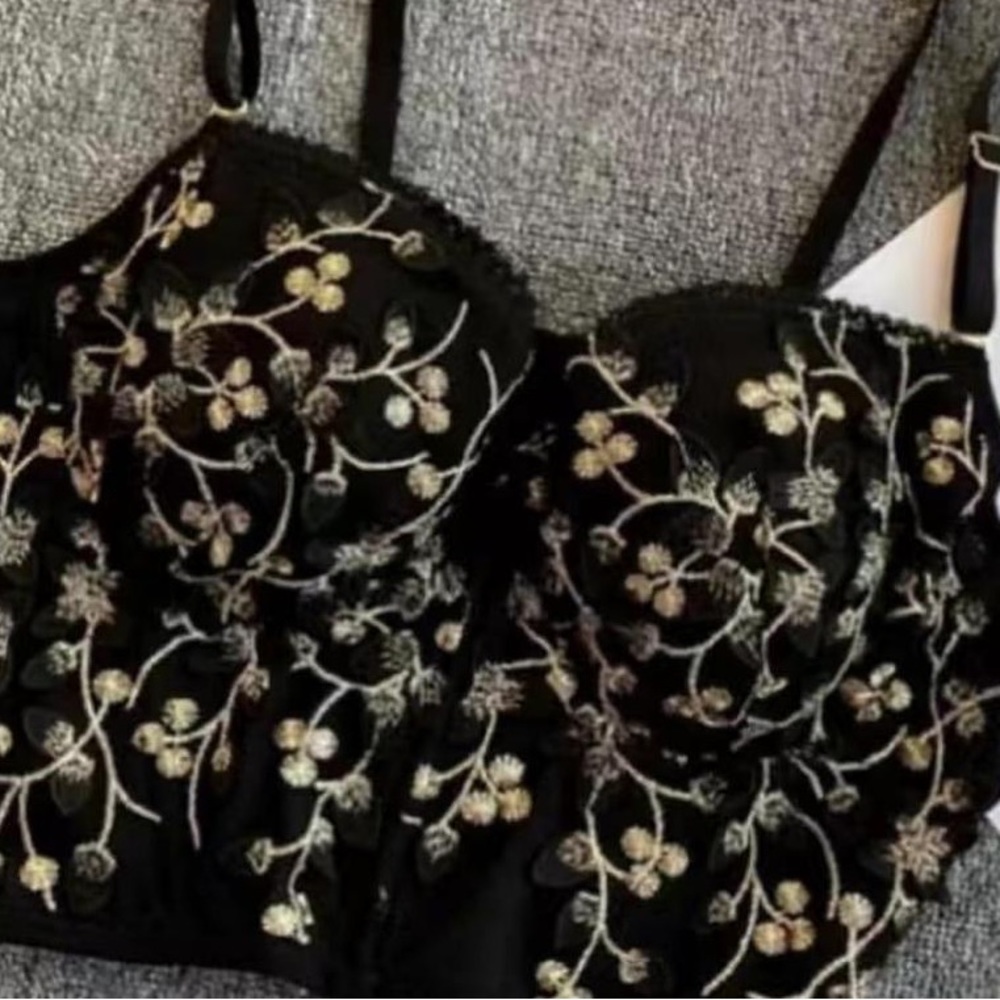 Vintage lace bustier top - Picture 3 of 4